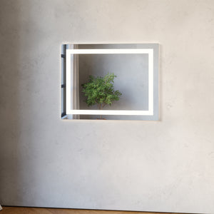 Size XL Mirror With Lights And Backlight (90x70cm)