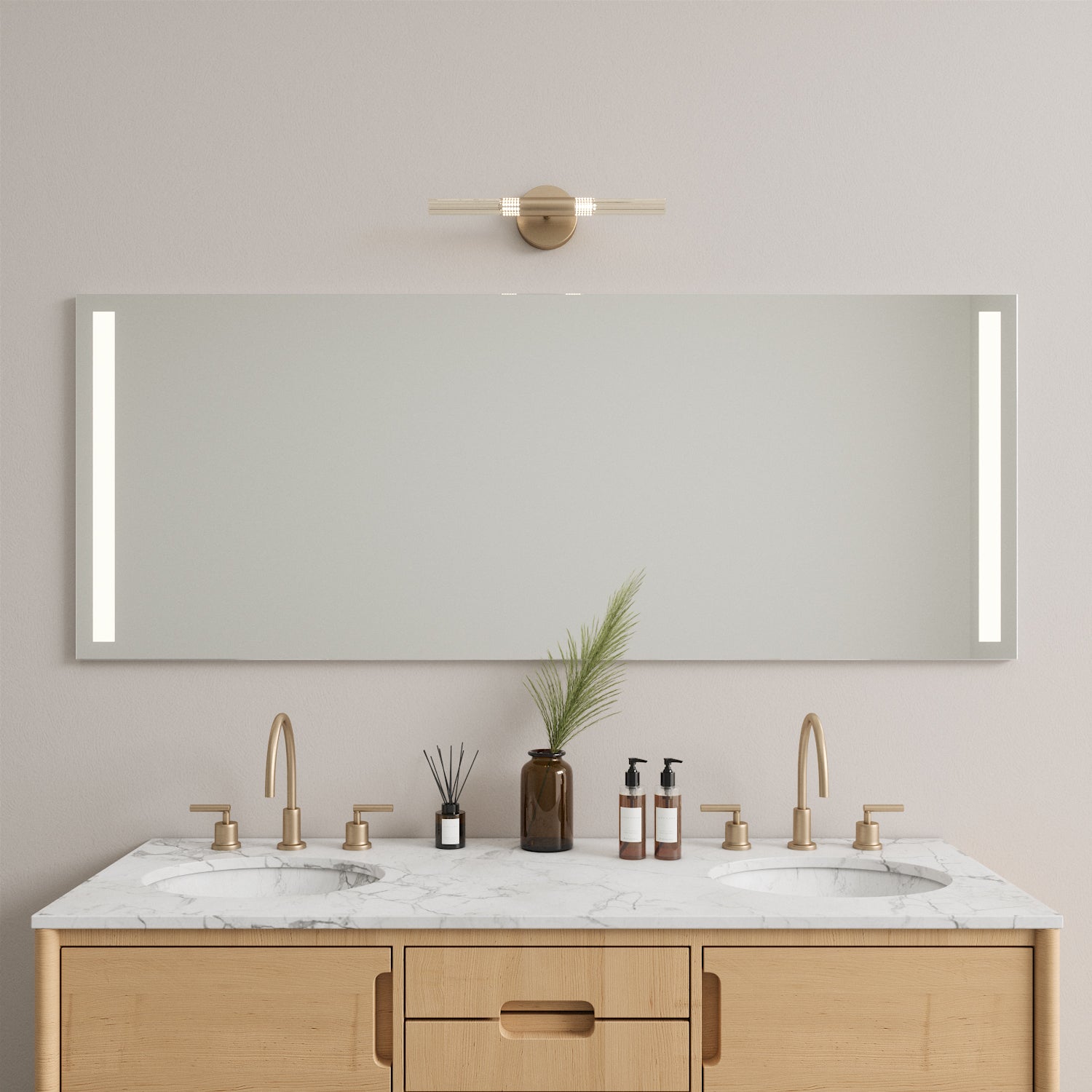 M Mirror With LED Lights (180x70 cm)