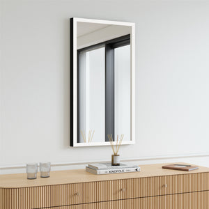 Svart Full Lux-spegel med Belysning (50x90cm)