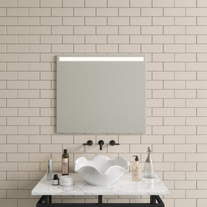 Storlek S Spegel med Belysning och Bakgrundsbelysning (80x60cm)