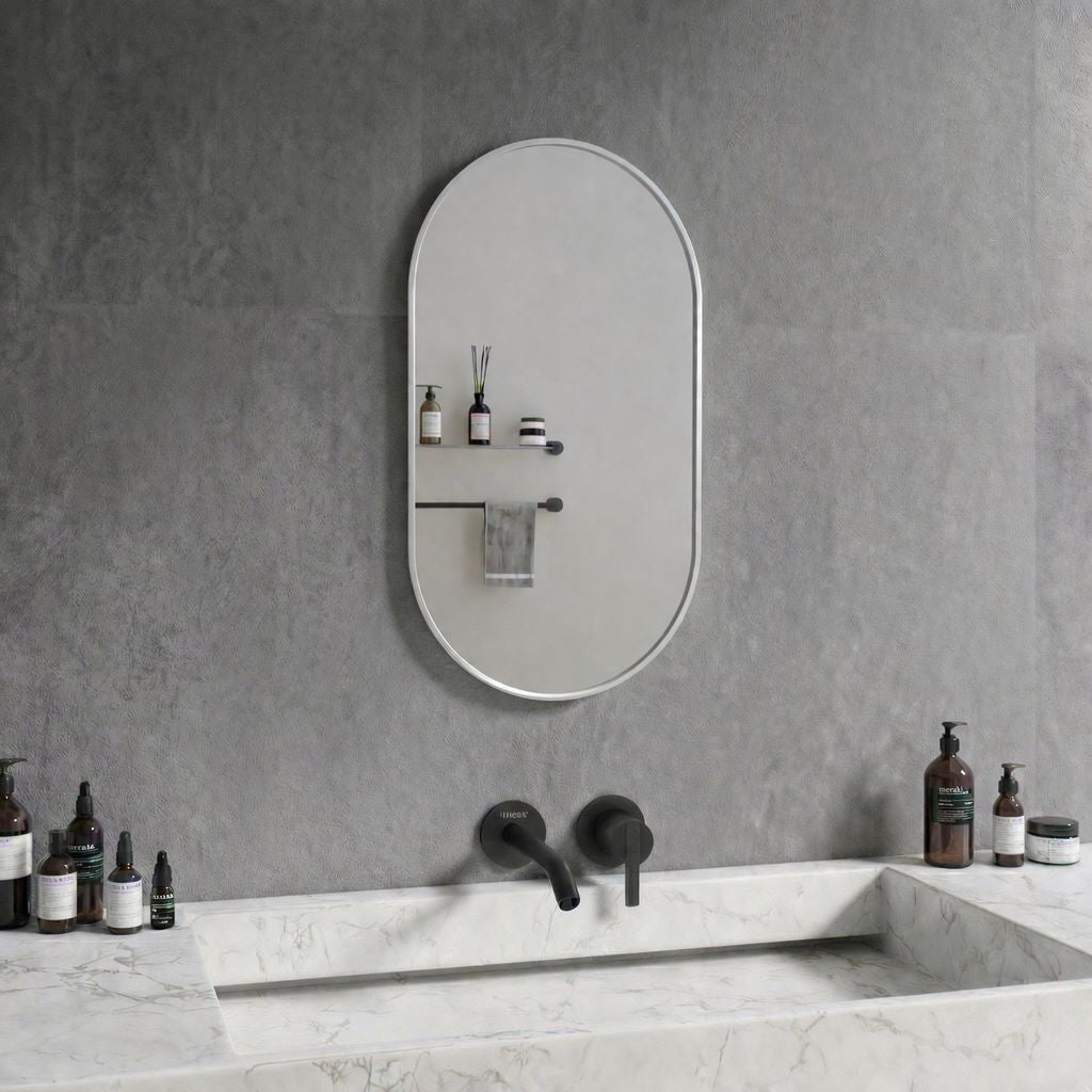Lato Stream wall mirror with frame