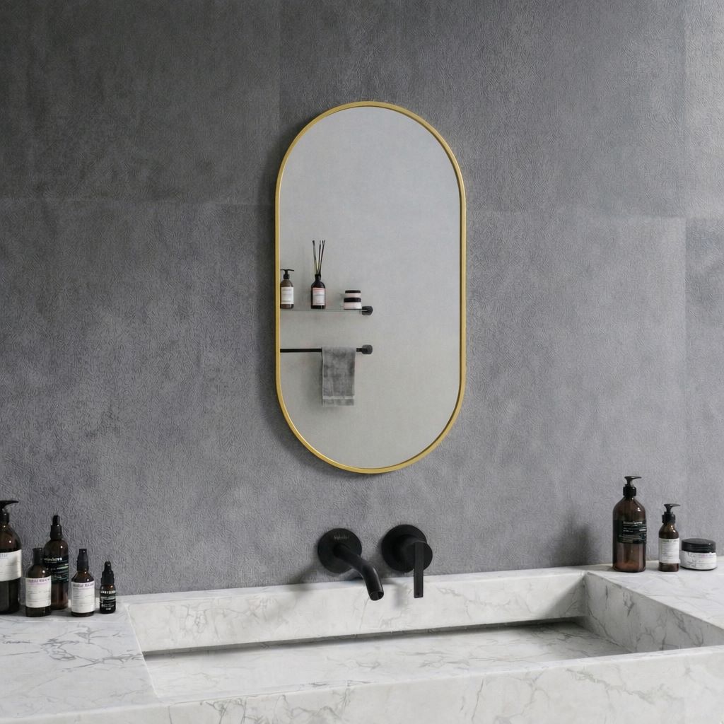 Lato Stream wall mirror with frame