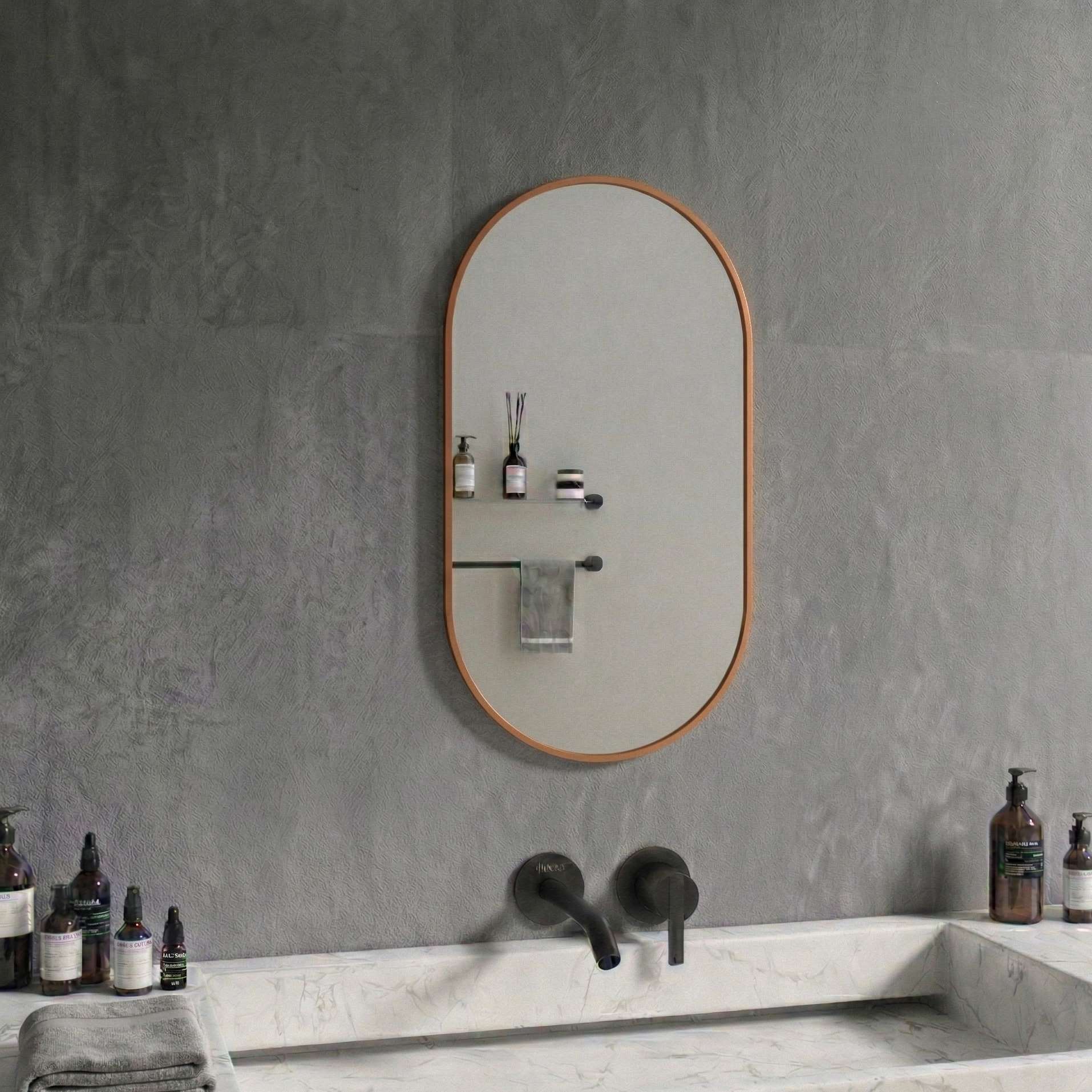 Lato Stream wall mirror with frame