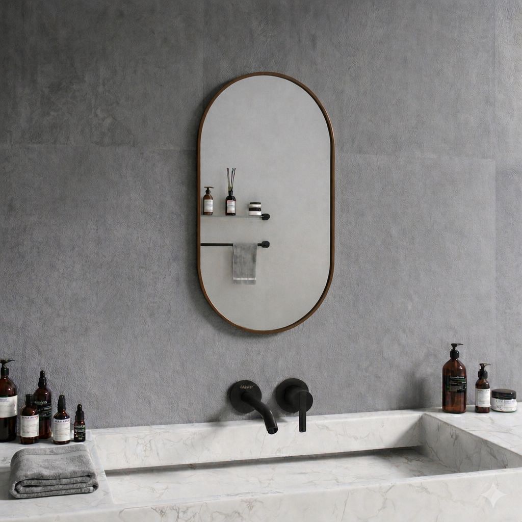 Lato Stream wall mirror with frame