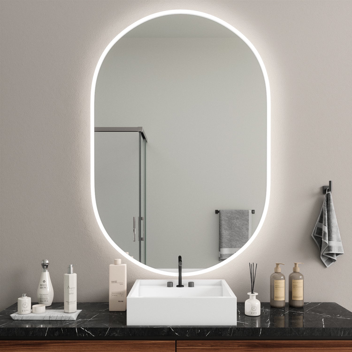 Asymmetrical Full Lux mirrors