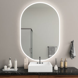 Full Lux Ovaler LED-Spiegel (100x150cm)