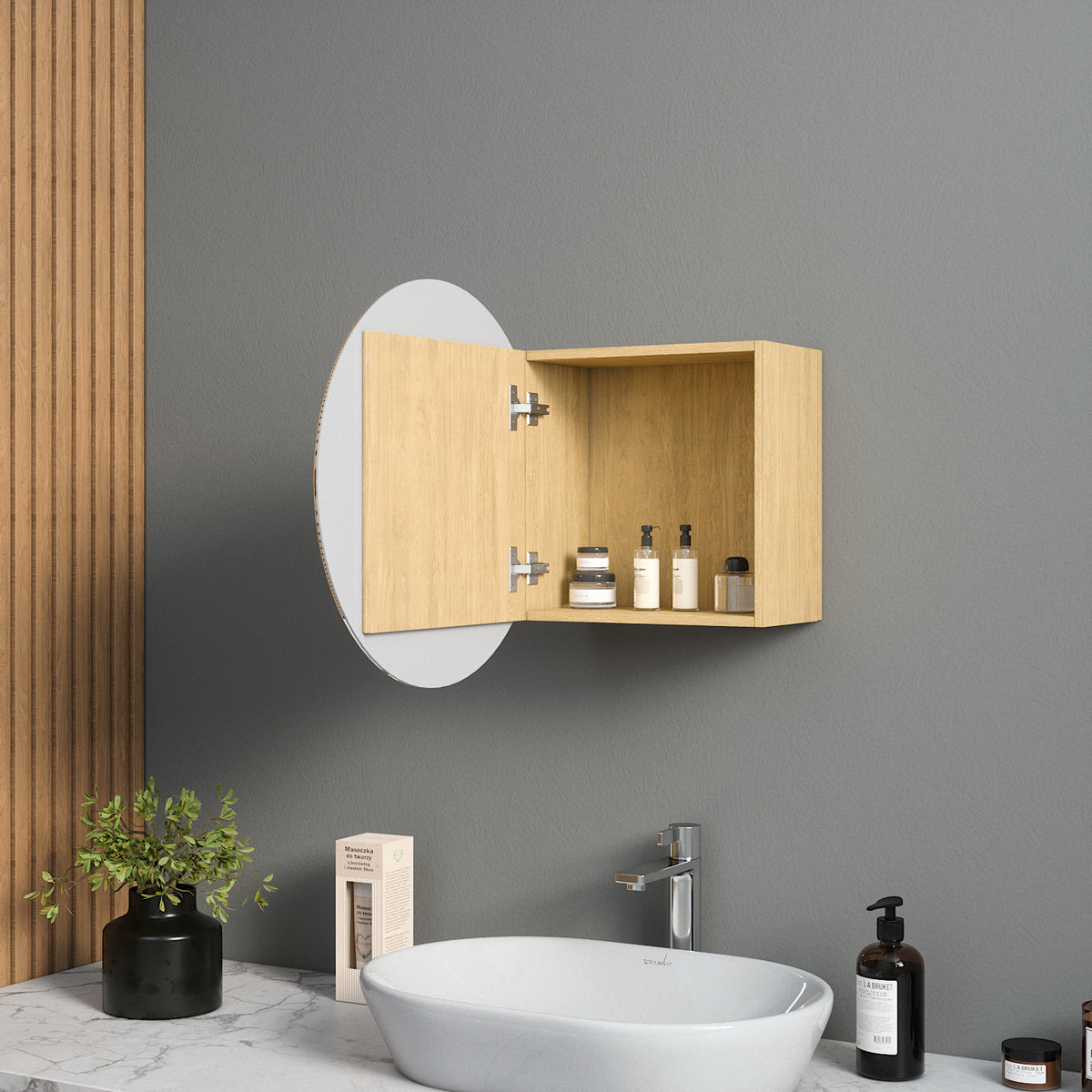 Mirror Cabinet Round (50 cm)