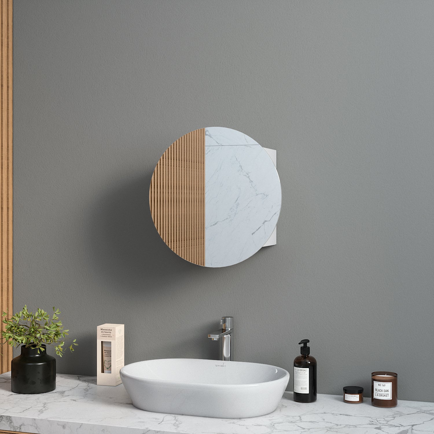 Mirror Cabinet Round (50 cm)