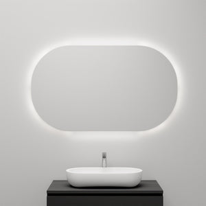 Rounded Rectangle Mirror With Lights (50x110cm)