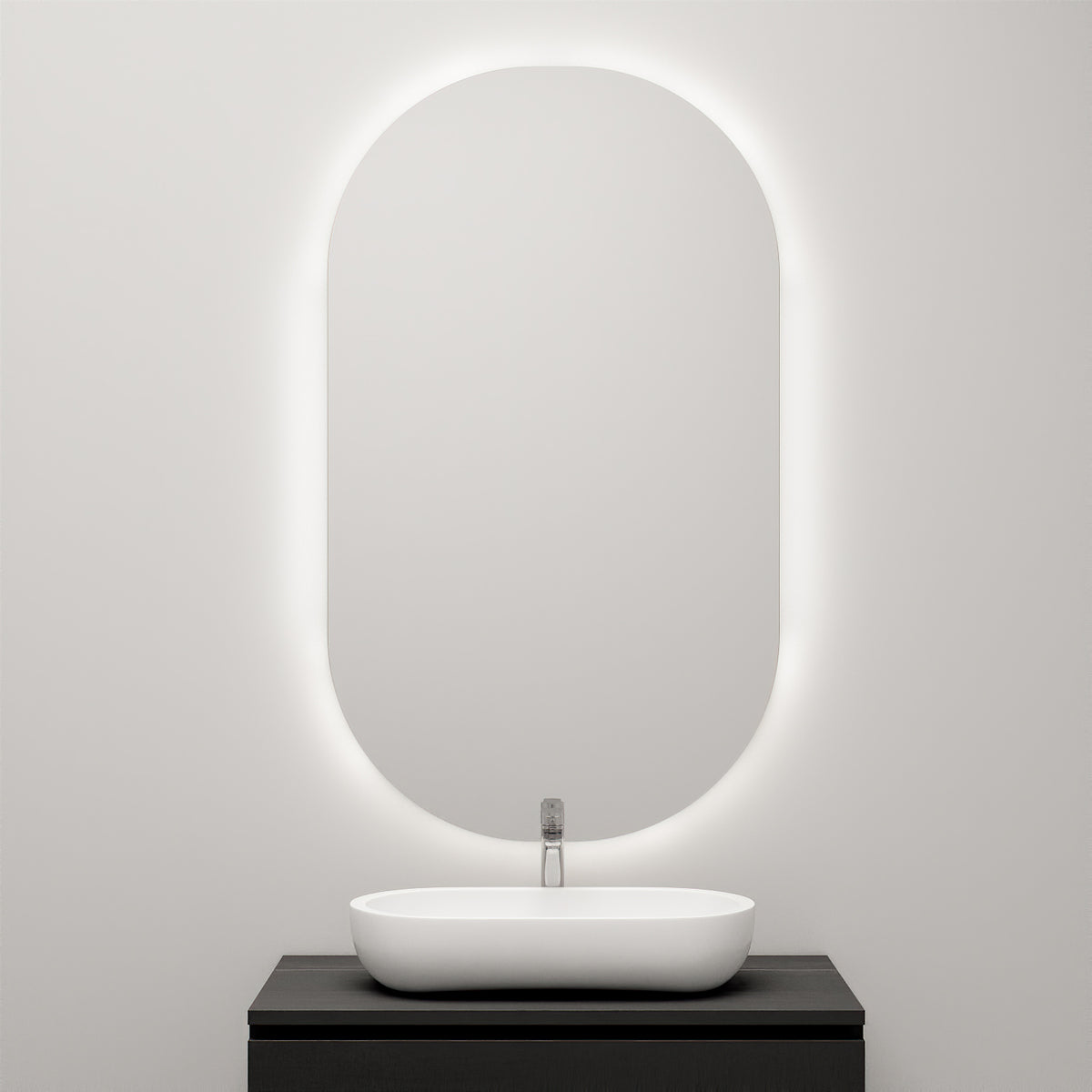 Stream Mirror With Lights (50x110cm)