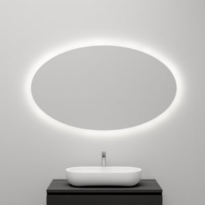 Oval Spegel med Belysning (50x110cm)