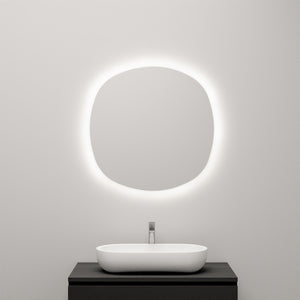 Ellipse Shaped Mirror with Lights (100cm)