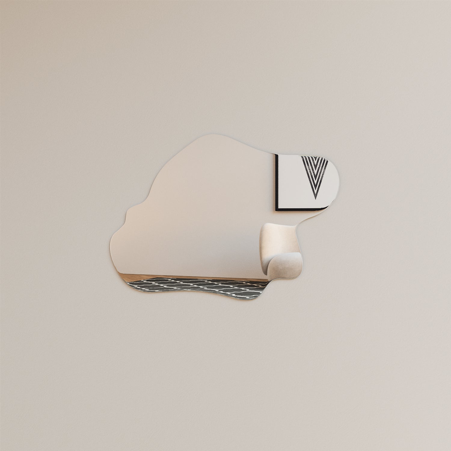 Island - Frameless Mirror (44x30cm)