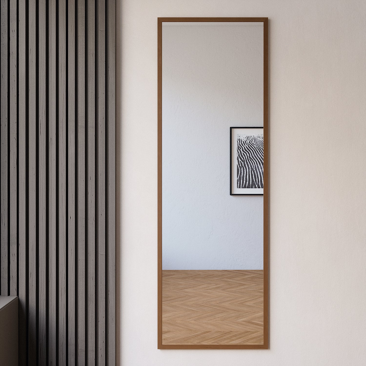 Slimline - Full Length Mirror with Thermally Modified Alder Frame ...