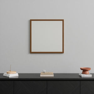 Slimline - Small Wall Mirror with Thermally Modified Alder Frame (50x50cm)