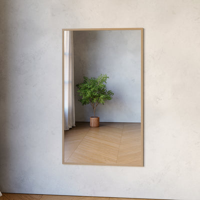 Slimline - Schmaler Ganzkörperspiegel Mit Birkenrahmen (80x135 cm)