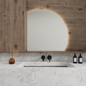 Semi-circle Bathroom Mirror With Lights (100x100cm)