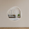 Stone - Asymmetrical Bathroom Mirror With Lights (80x80cm)