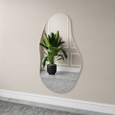Sand - Asymmetrical Mirror With Lights (85x150 cm)