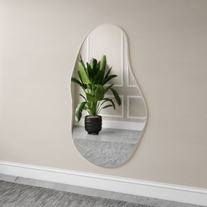 Sand - Asymmetrical Bathroom Mirror With Lights (85x150cm)