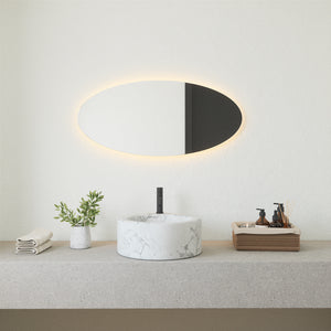 Oval Mirror With Lights (50x110cm)