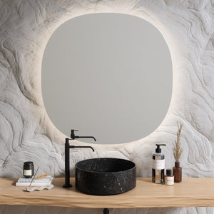 Ellipse Shaped Mirror with Lights (90cm)