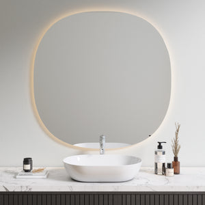 Ellipse Shaped Mirror with Lights (120cm)