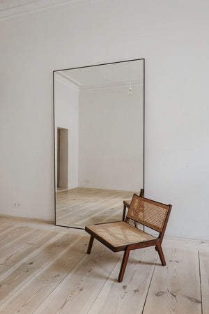Aitta - Extra Large Full Length Mirror With Black Frame (110x210cm)