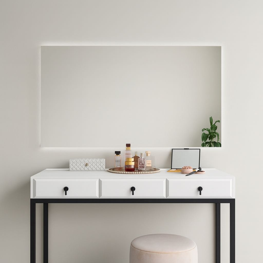 Rectangular mirror with LED lights (100x120 cm)