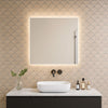 Rectangular mirror with LED lights (70x70 cm)