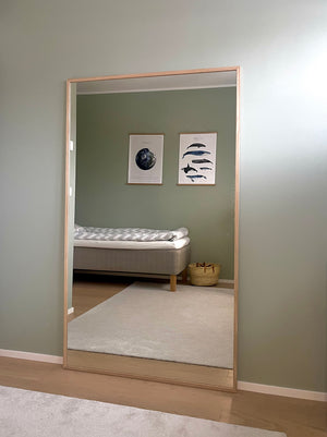 Aitta - Full Length Mirror With Oak Frame (50x200cm)