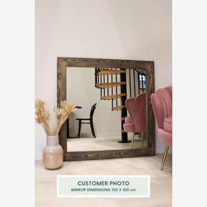 Wooden Mirror L (100x100cm)