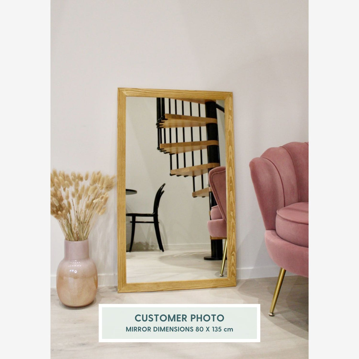 Wooden Mirror M (50x200cm)