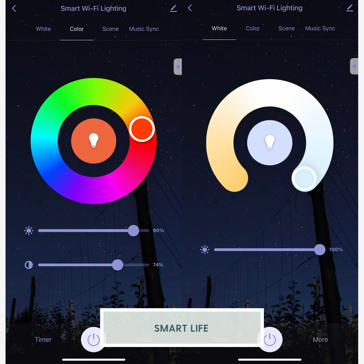 Sand Mirror with colour-changing backlighting