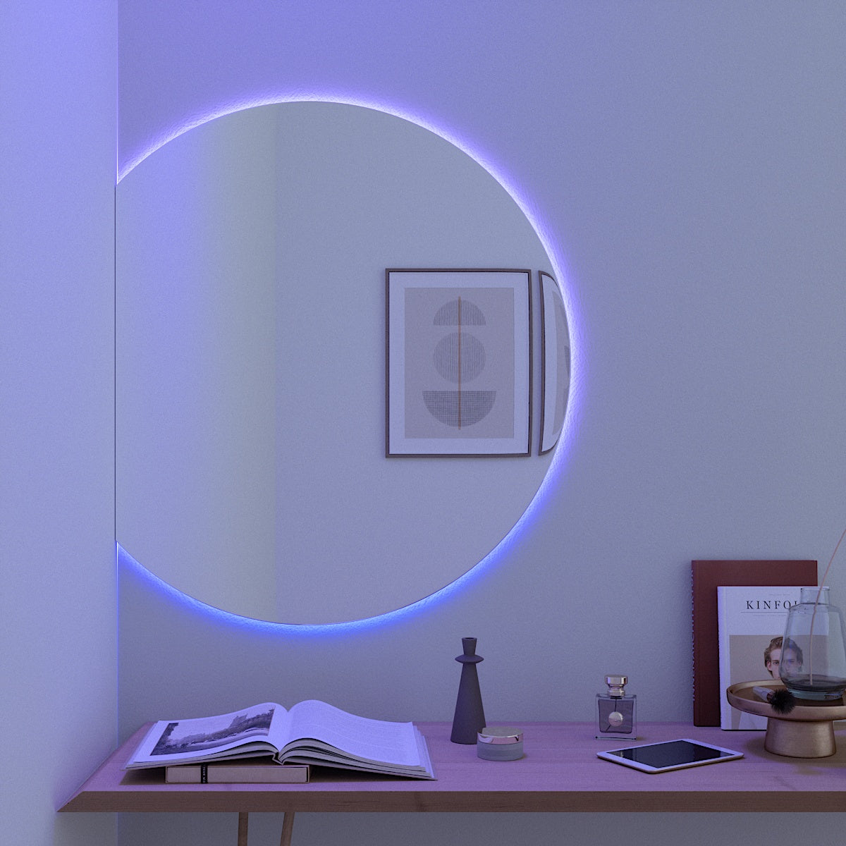Special Shape Mirror with colour-changing backlighting
