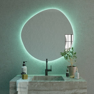 Stone Mirror with RGBW Lights