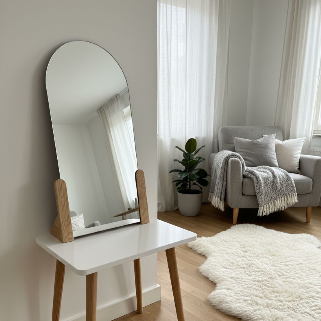 Stand for small mirrors