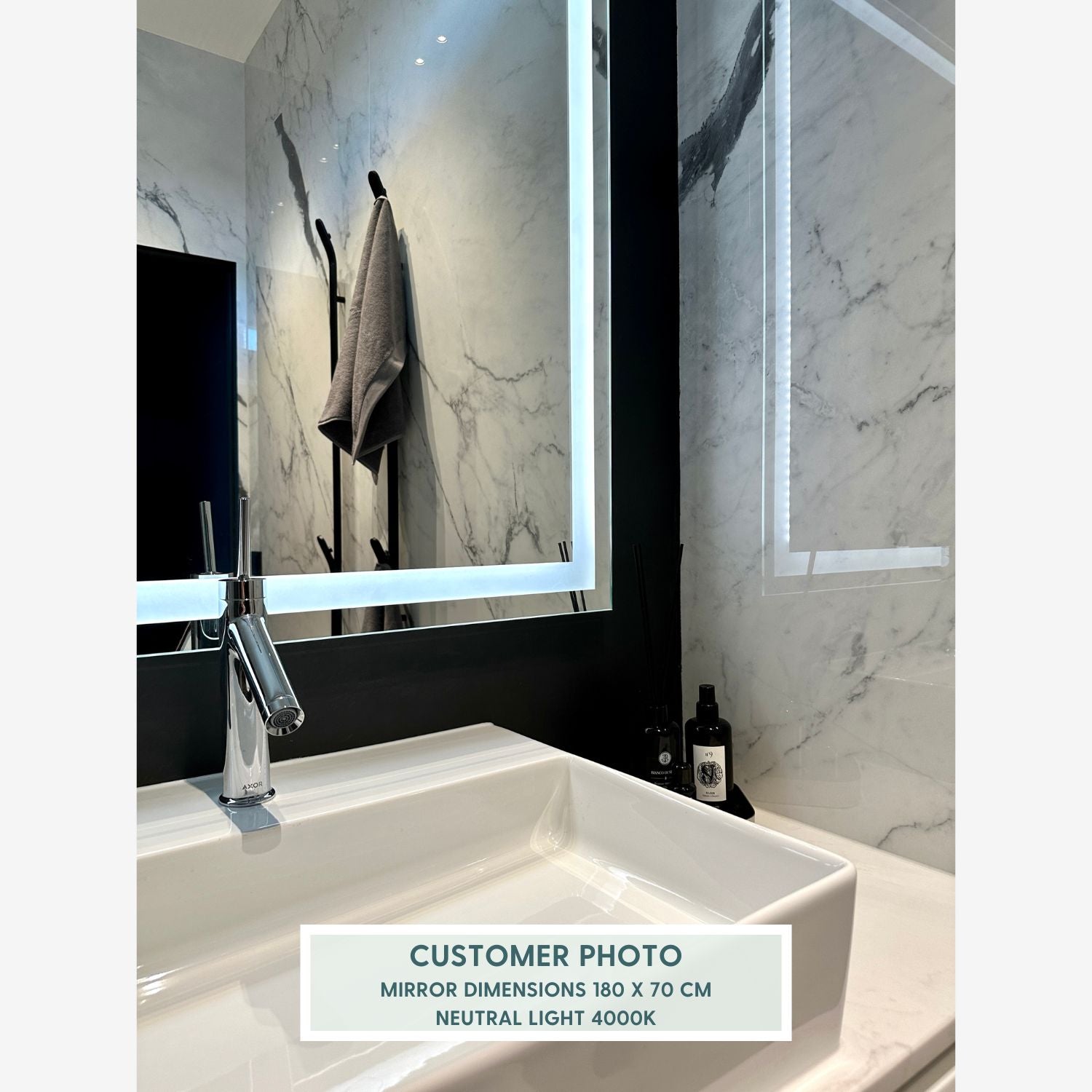 XL Mirror With LED Lights (100x70 cm)