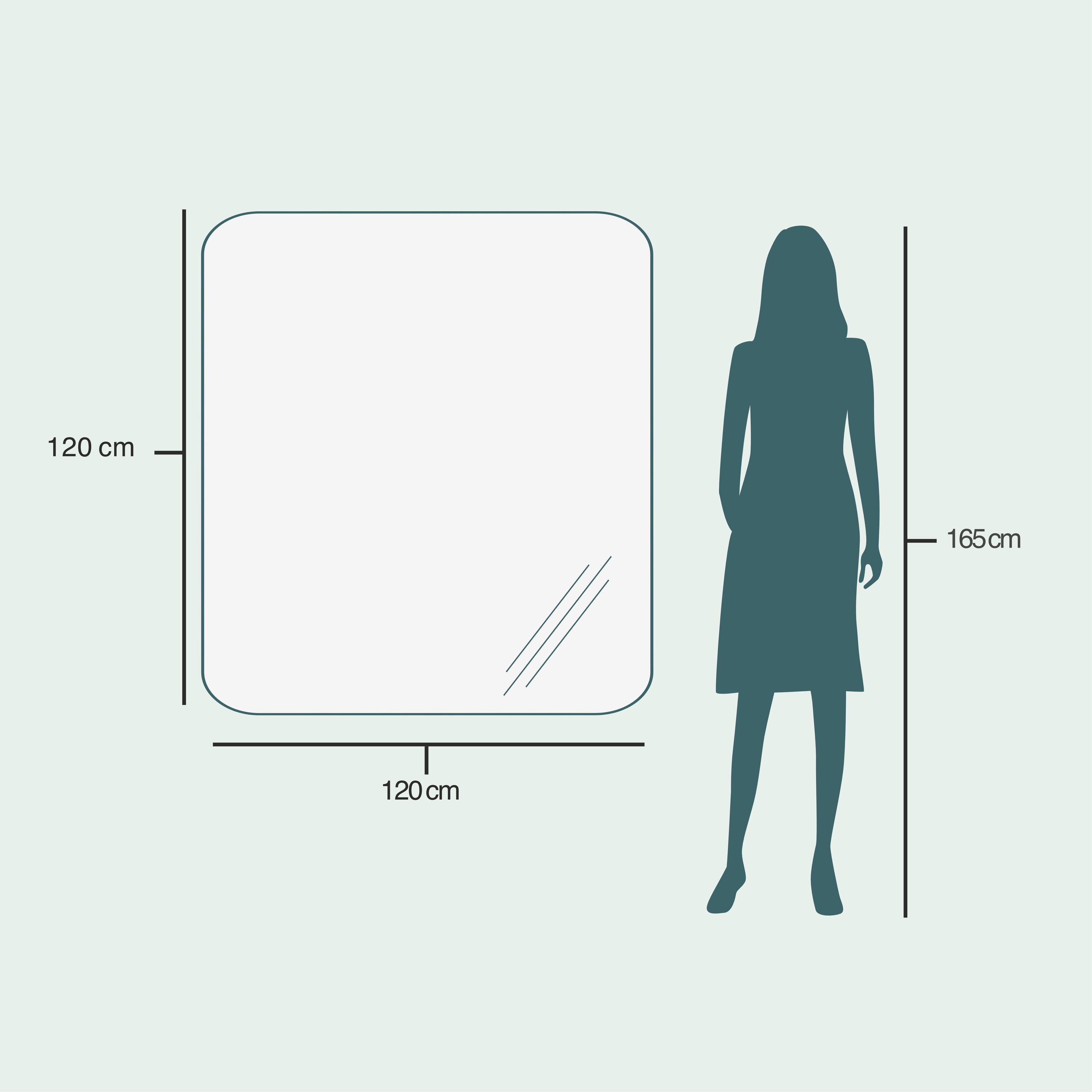 Aava wall mirror (120x120 cm)