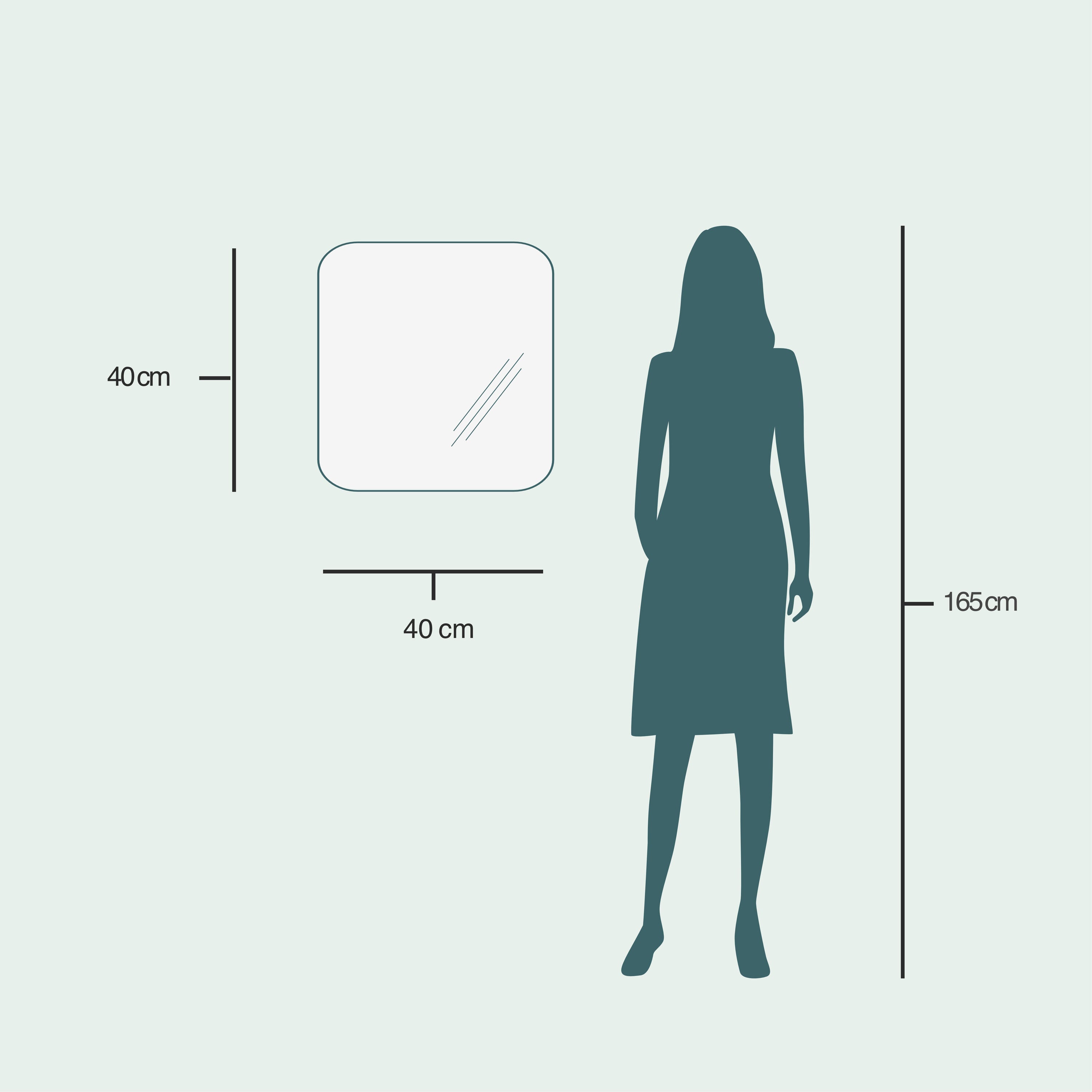 Aava wall mirror (40x40 cm)