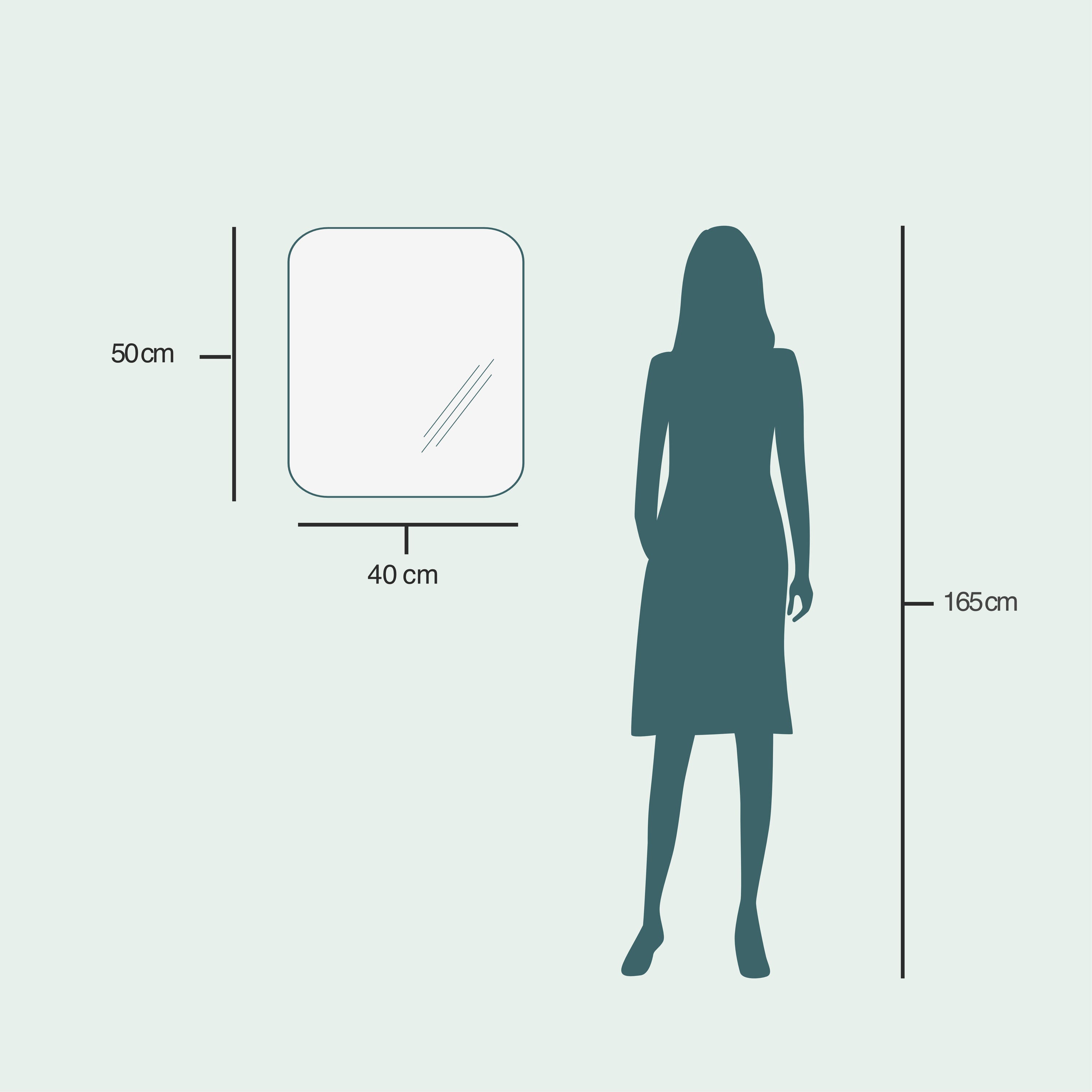 Aava wall mirror (40x50 cm)