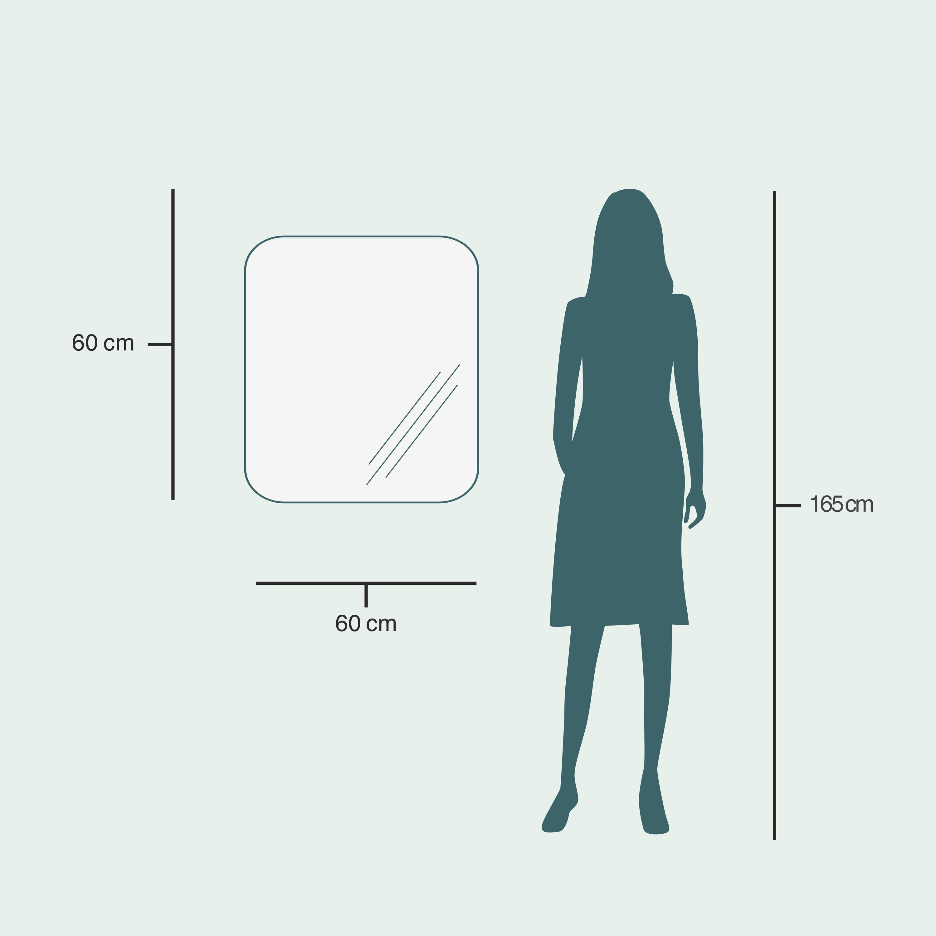 Aava wall mirror (60x60 cm)