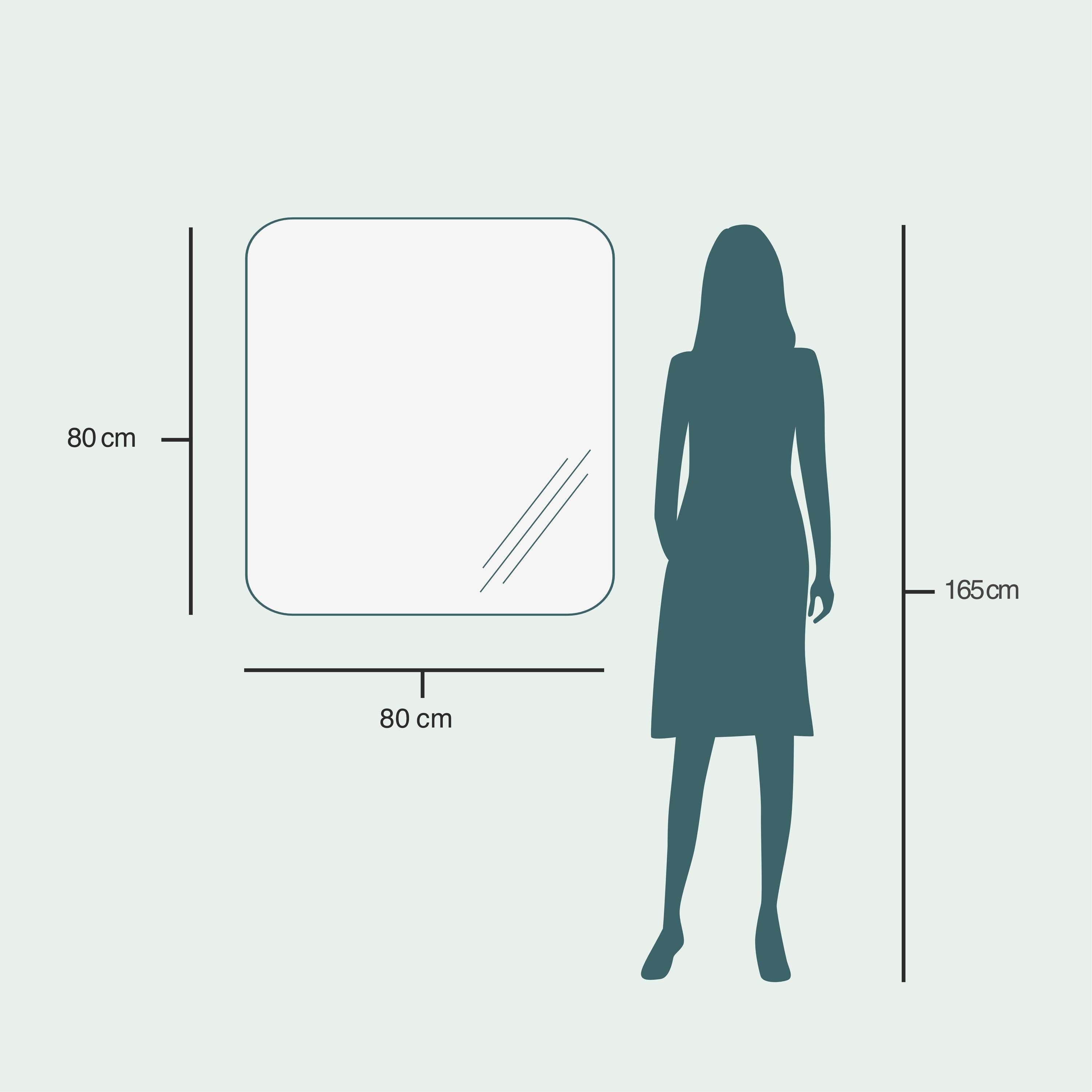 Aava wall mirror (80x80 cm)