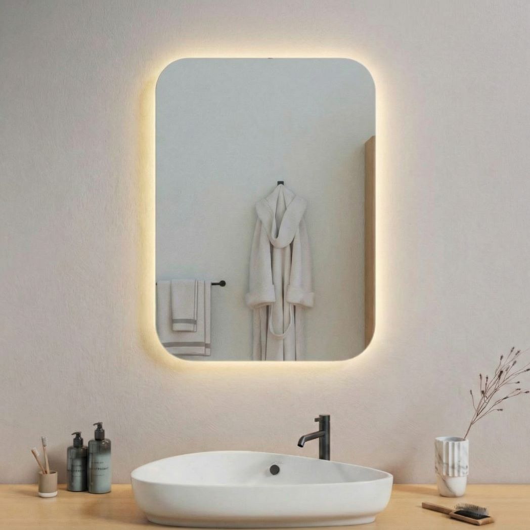 Aava spegel med Belysning (50x60 cm)