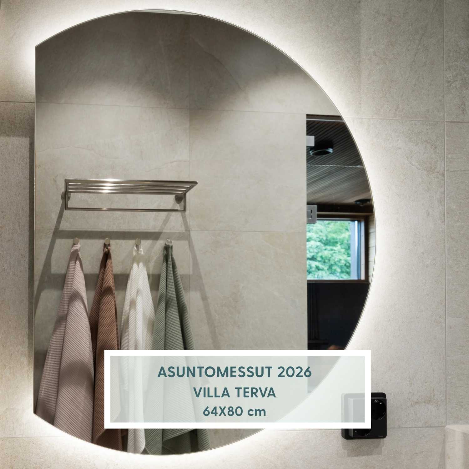 Half Circle LED Mirror (64x80 cm)