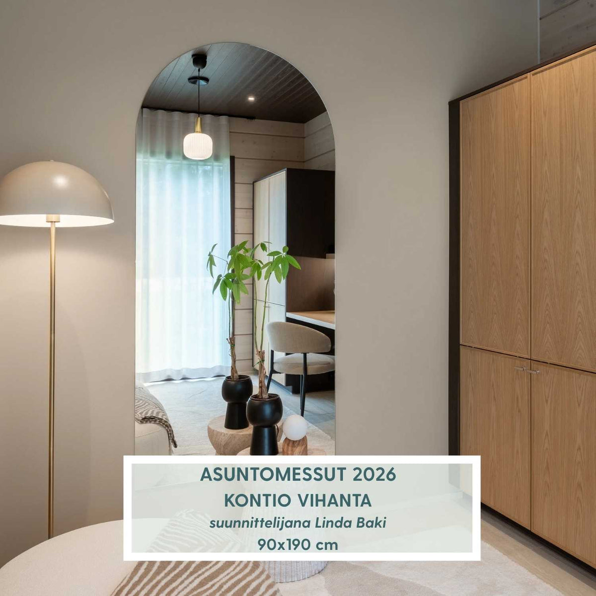 Kaari arch mirror, 90 × 190 cm