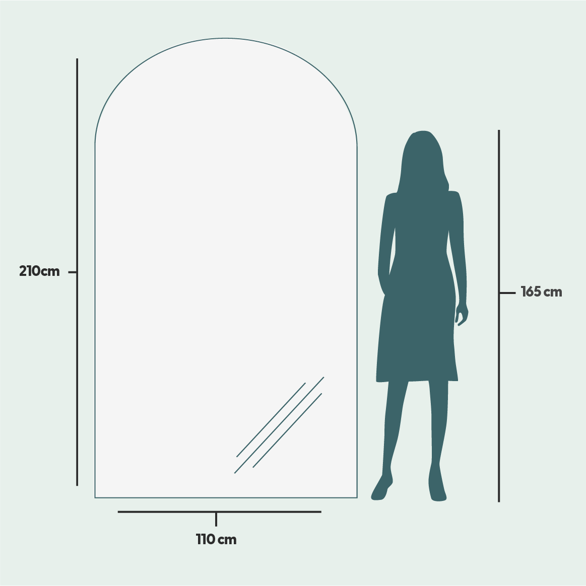 Kaari - Extra-Large Arch Mirror (110x210cm)