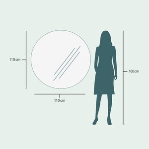 Stone wall mirror with LED lights (110x110 cm)