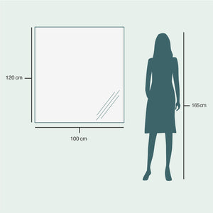 Rectangular mirror with LED lights (100x120 cm)