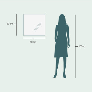 Rectangular mirror with LED lights (60x60 cm)